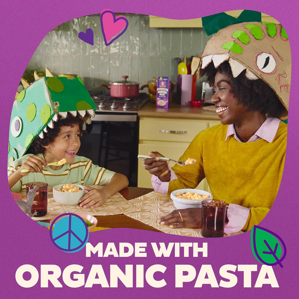 Annie's Organic Pasta Shells and White Cheddar, 6 oz, 12-pack, Made with Real Cheese