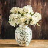 Ceramic Vase Set of 3, Neutral Flower Vases Home Decor, Pottery Rustic Farmhouse Decorative Vases Modern Decor for Table Mantel Entryway Bookshelf Living Room Kitchen Bedroom - Brown