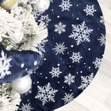 Flash World 48 Inch Large Christmas Tree Skirt Xmas Soft Cover Mat Decor Snowflake Collar Farmhouse Tree Skirt for Holiday Ornaments Party Home Indoor Decorations (Red, 48INCH)