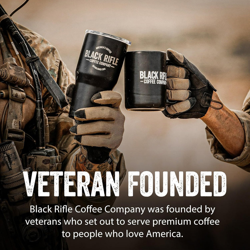 Black Rifle Coffee Company variety pack with 48 K Cups, including Silencer Smooth, AK Espresso, Just Black, and Beyond Black